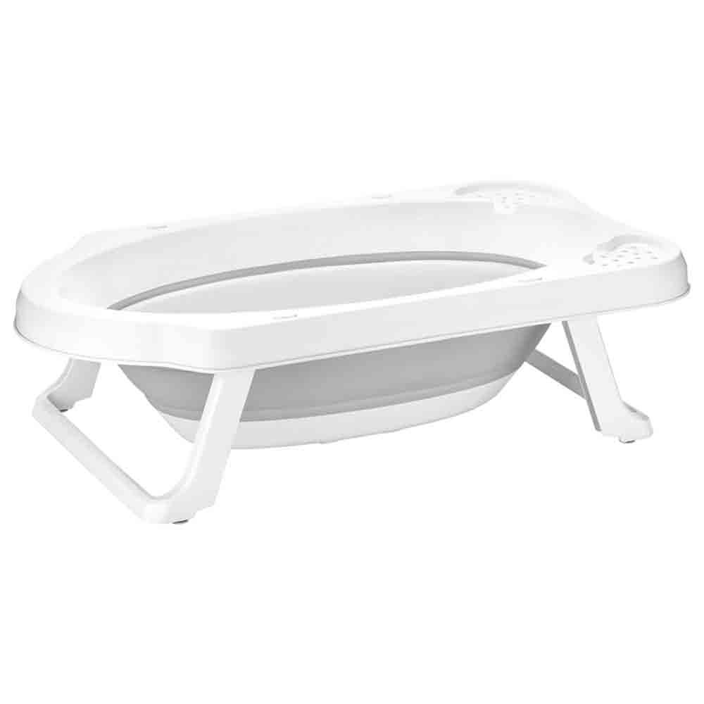 Keeeper - Foldable Baby Bath Tub - White/Grey