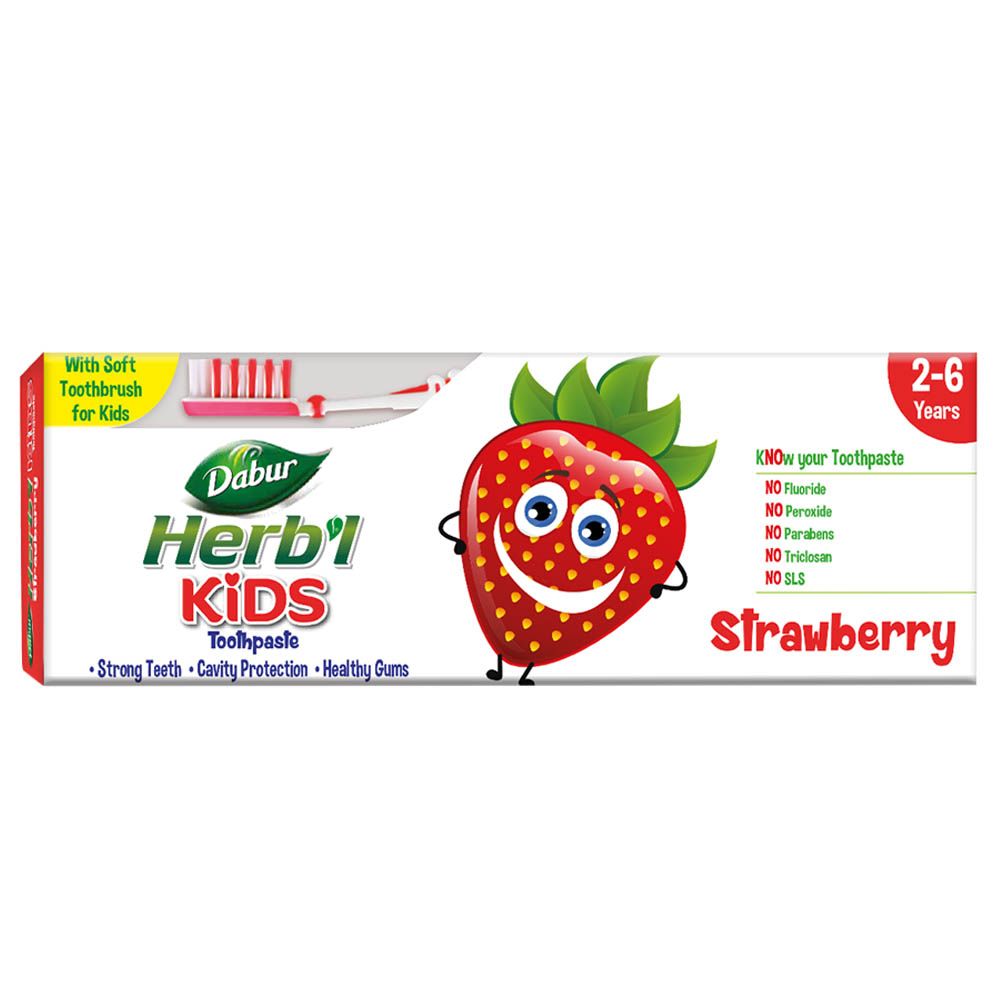 Dabur - Herb'l Plus Kids Strawberry Toothpaste - 50g