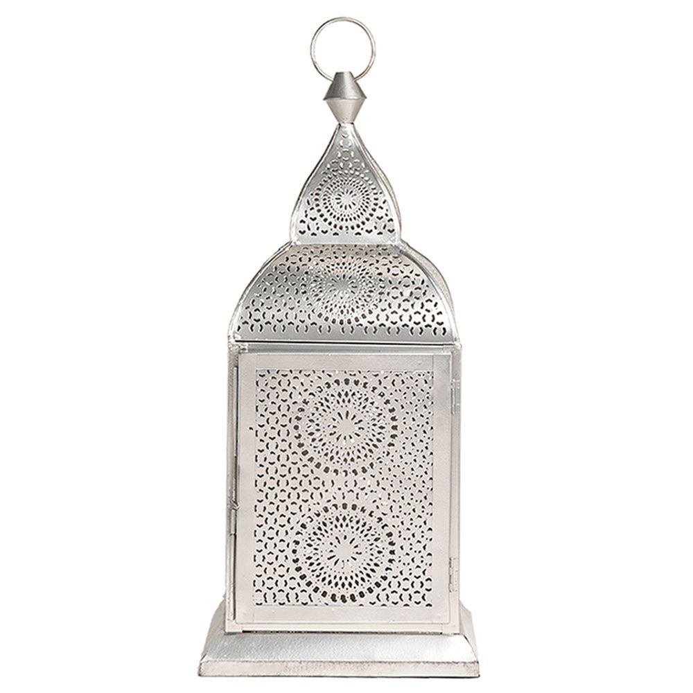 HilalFul - Authentic Handmade Chakra Lantern - Silver - M