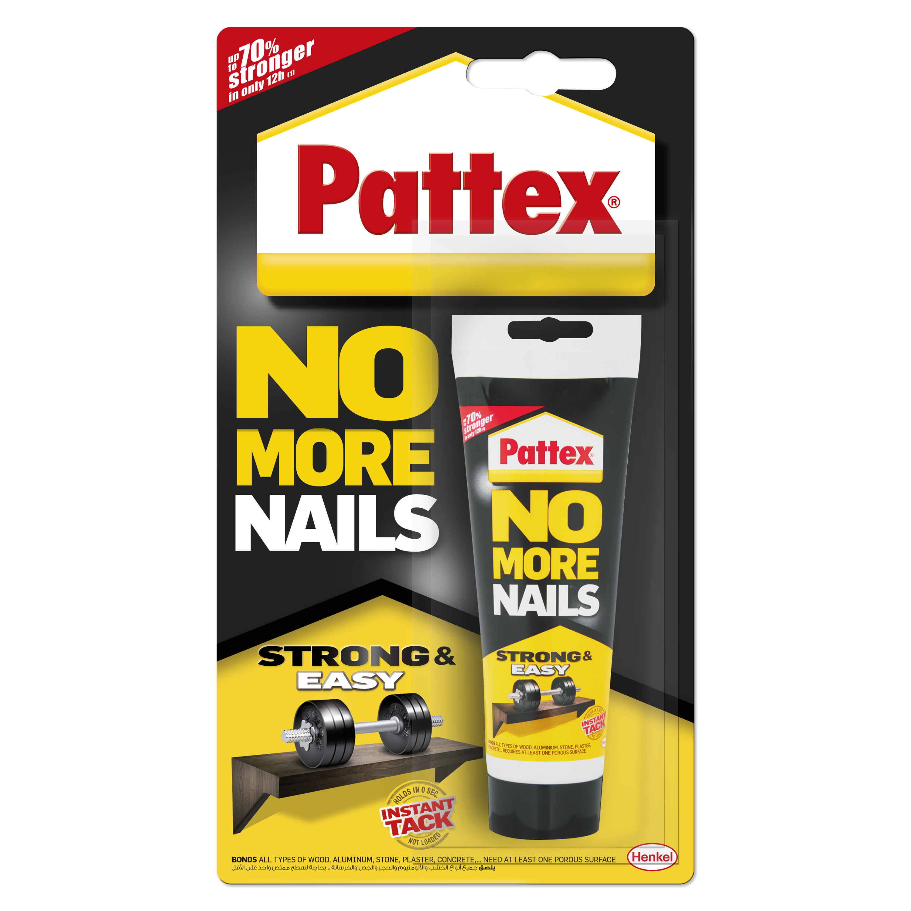 Pattex - No More Nails Strong And Easy Adhesive Tube - 50 g