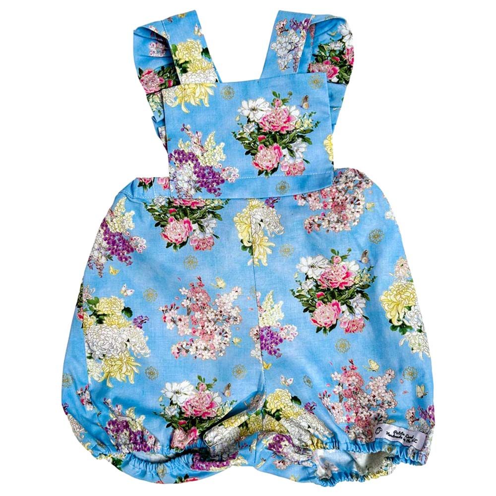 Petite Lamb - Golden Blossom Romper - Blue Flower