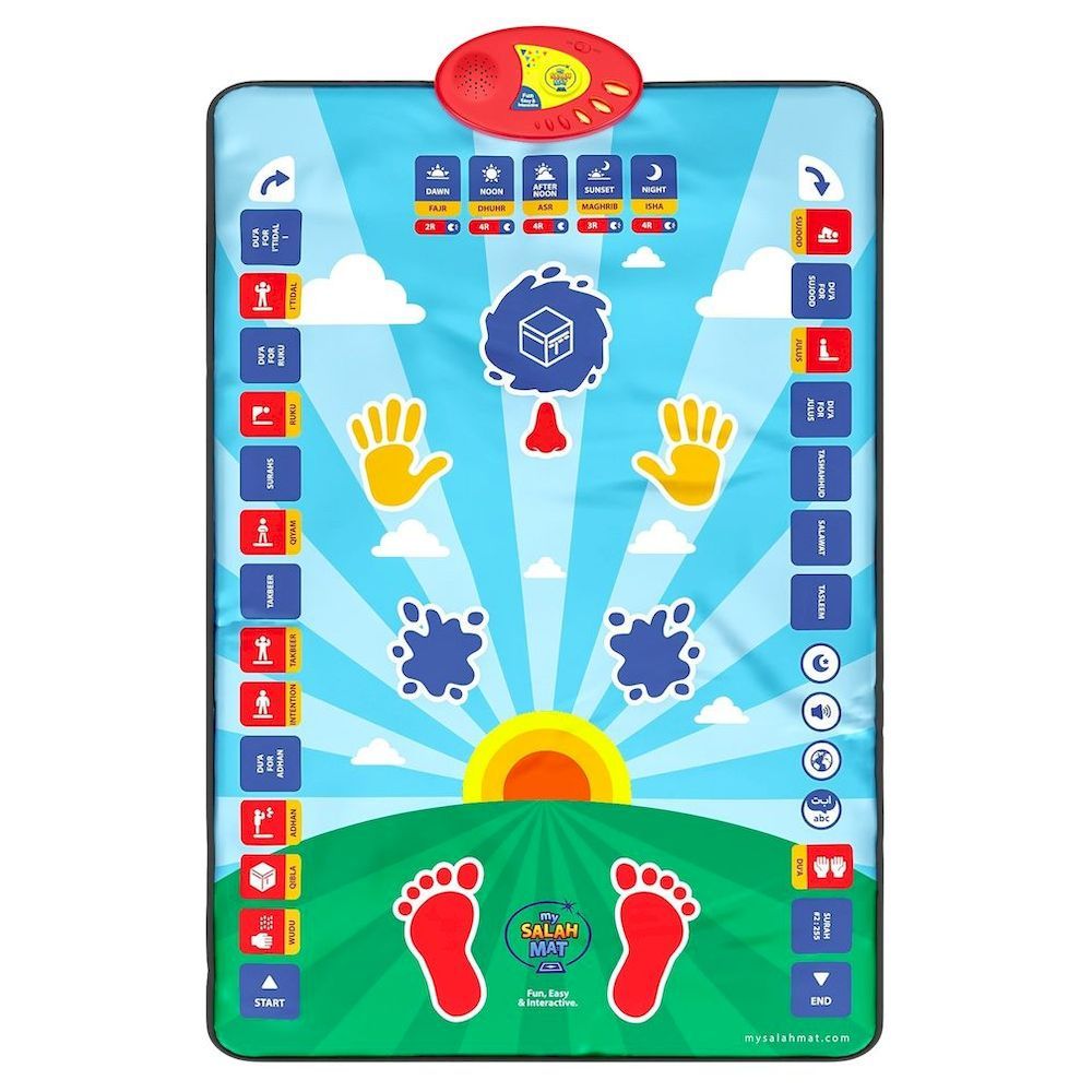 My Salah Mat - Interactive Kids Prayer Mat - Blue