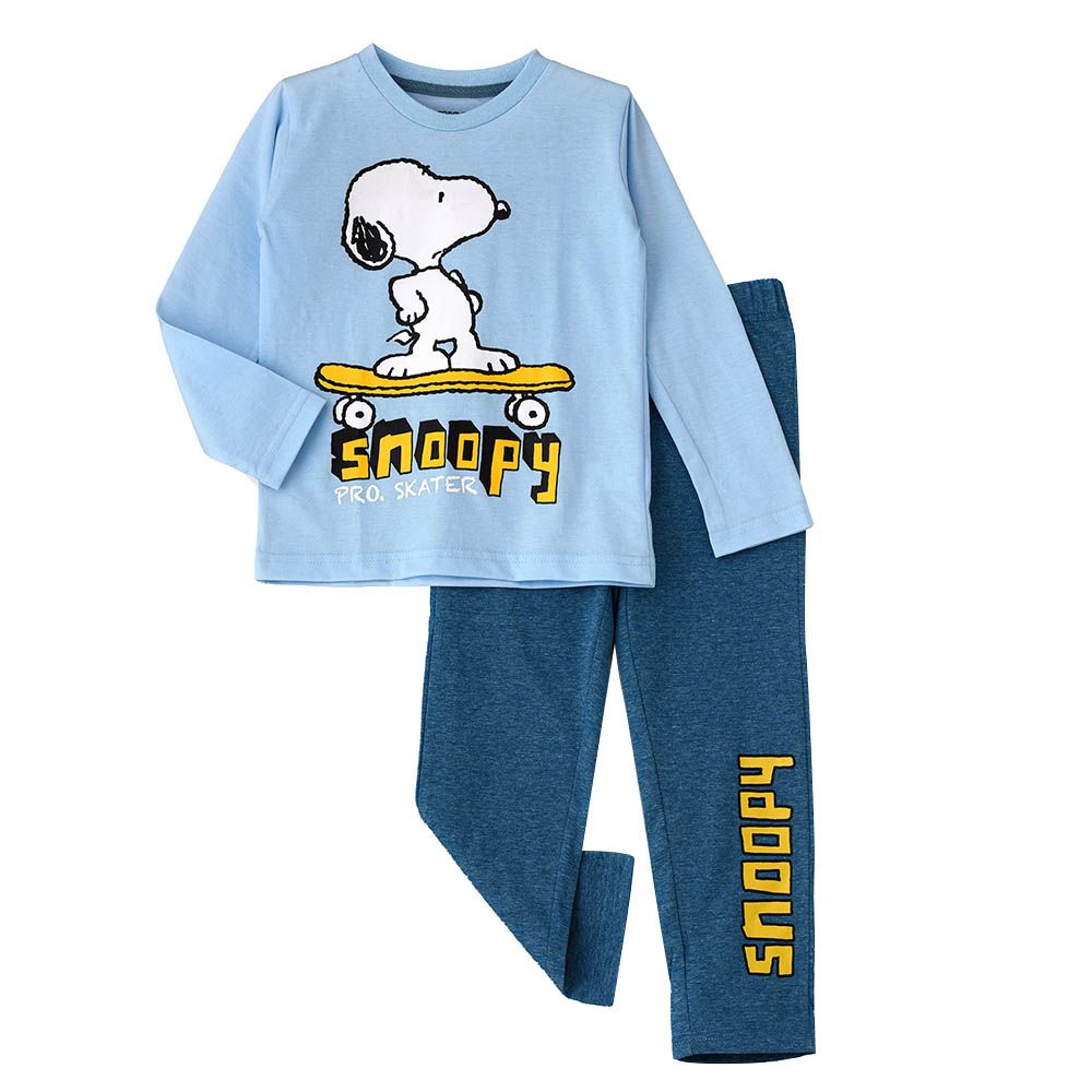 Urban Haul - Peanuts Pajama Set For Junior Boys - Blue