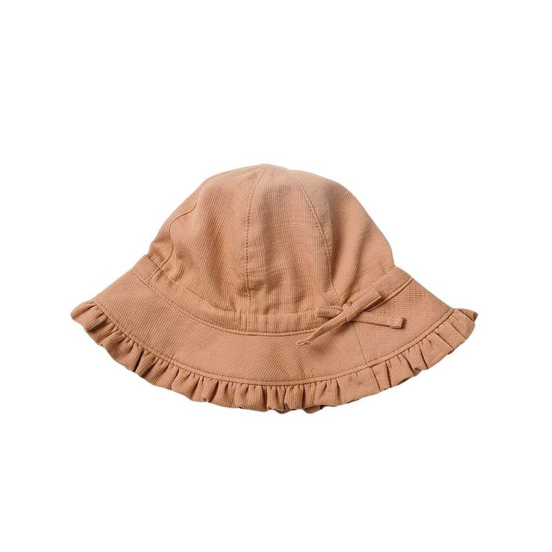 The Girl Cap - Kids Summer Cotton Bucket Hat - Brown