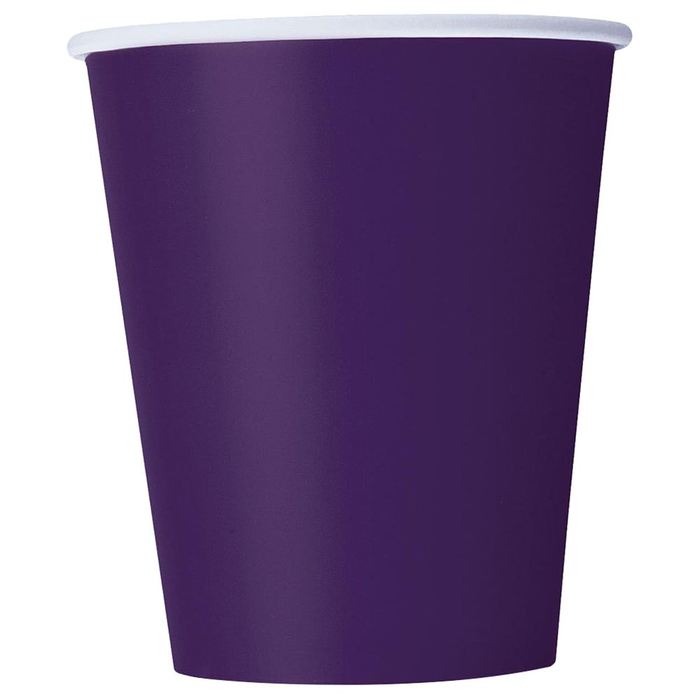 Unique - Party Cup - Deep Purple - 267 ml - Pack of 14