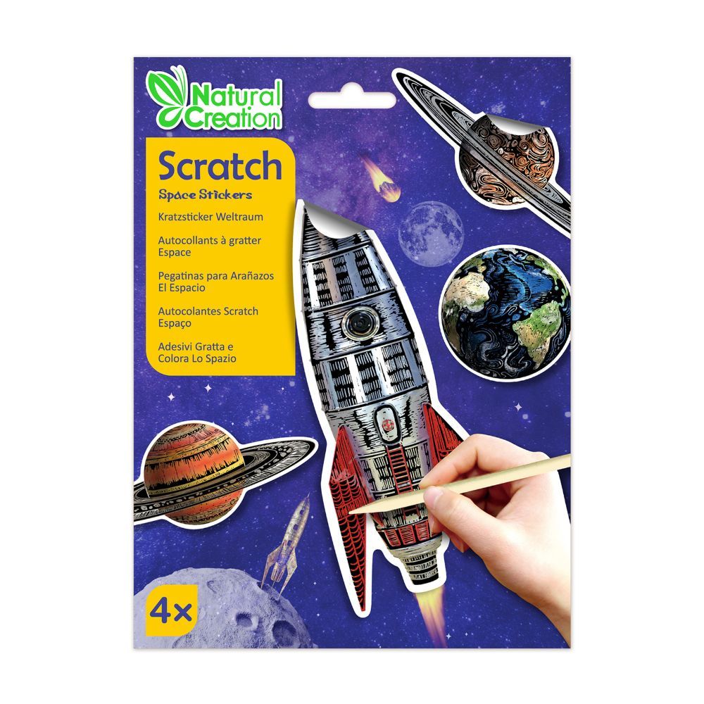 Avenir - Scratch Space Stickers - Pack of 1 - 4Pcs