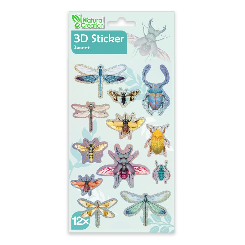 Avenir - 3D Stickers - Insect - Pack of 1 - 12Pcs