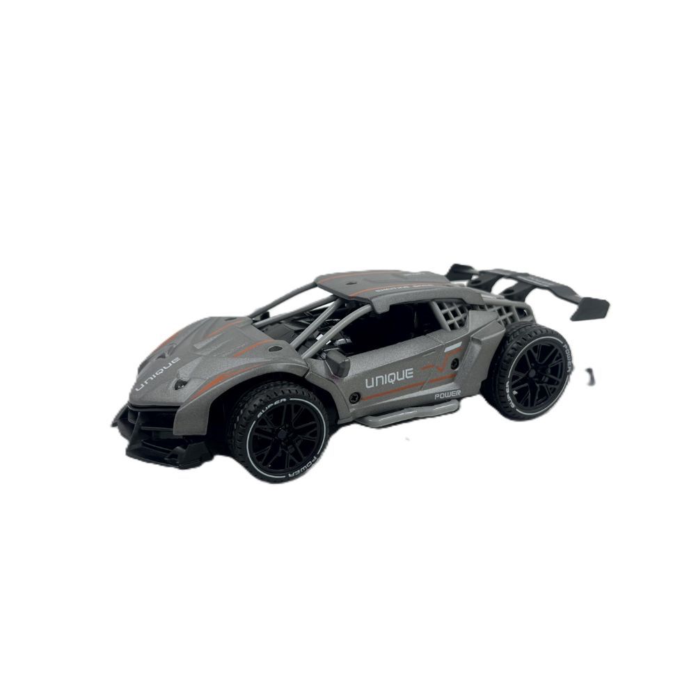 D-Power - Pull Back Die-Cast Car With Sound - Grey