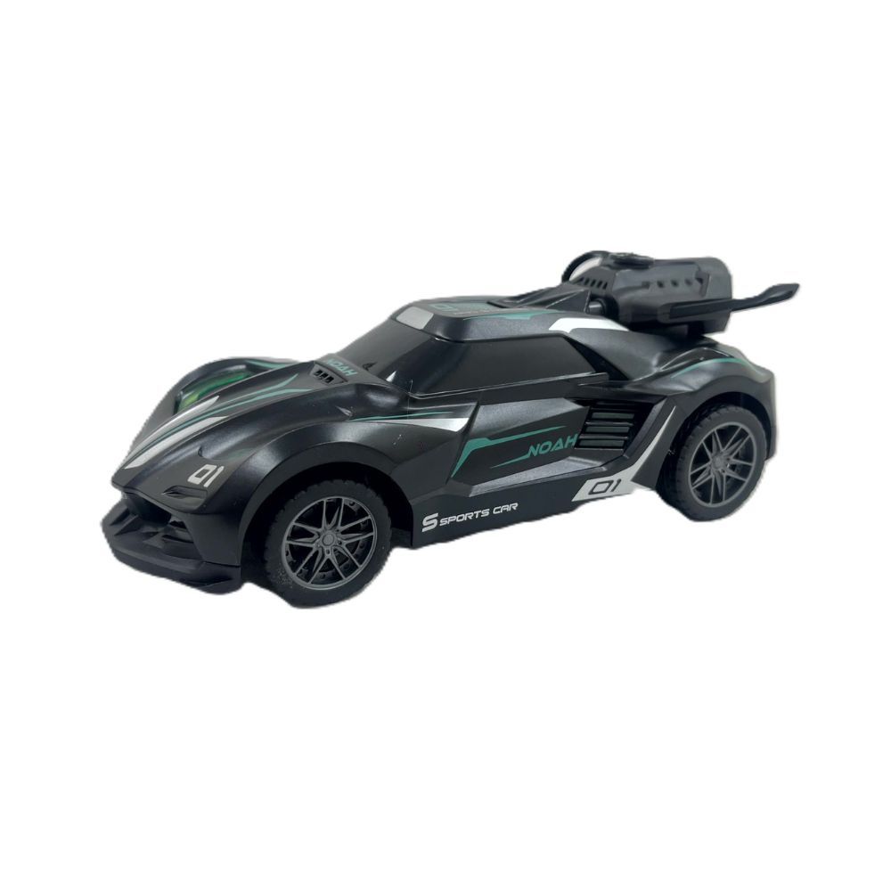 D-Power - Speed X Remote Control Stunt Spray Car - Black