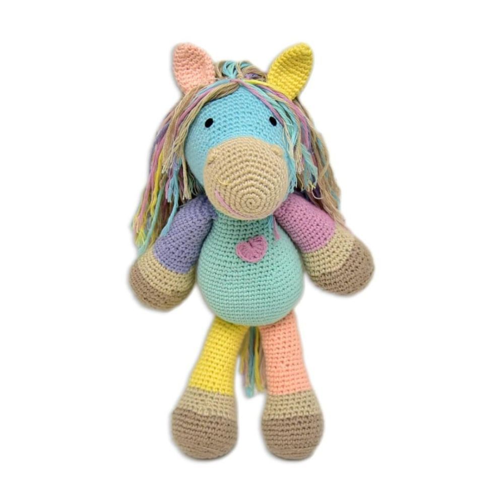 Happy Threads - Handmade Crocheted Cute Handmade ATLAS Pony 13 Inch - Multicolour