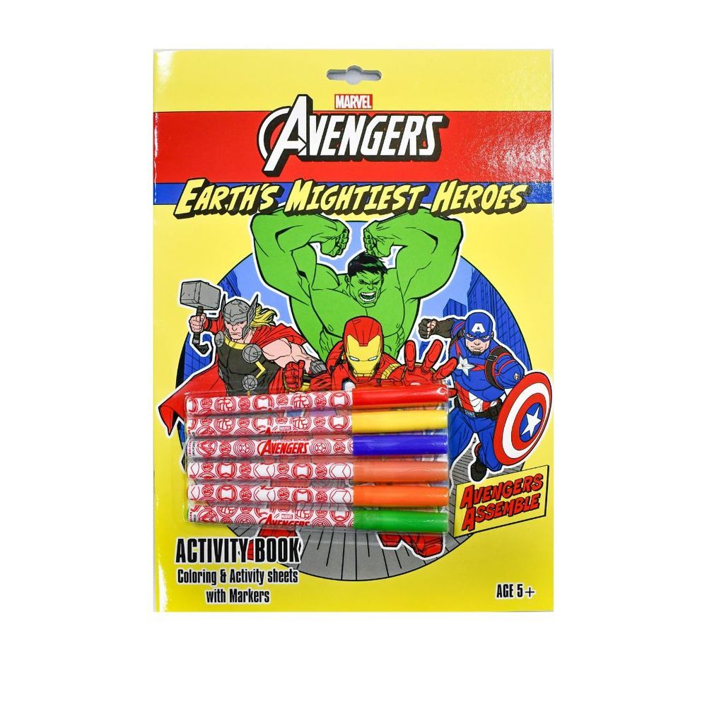 Crayola - Colouring Activity Book And Markers Set - Marvel Avengers Earth's Mightiest Heroes