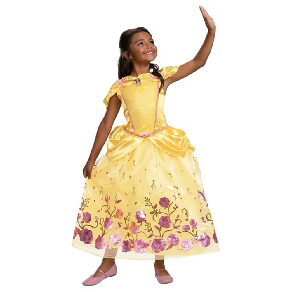 Party Centre - Beauty And The Beast Princess Belle Deluxe Costume For Girls - Yellow