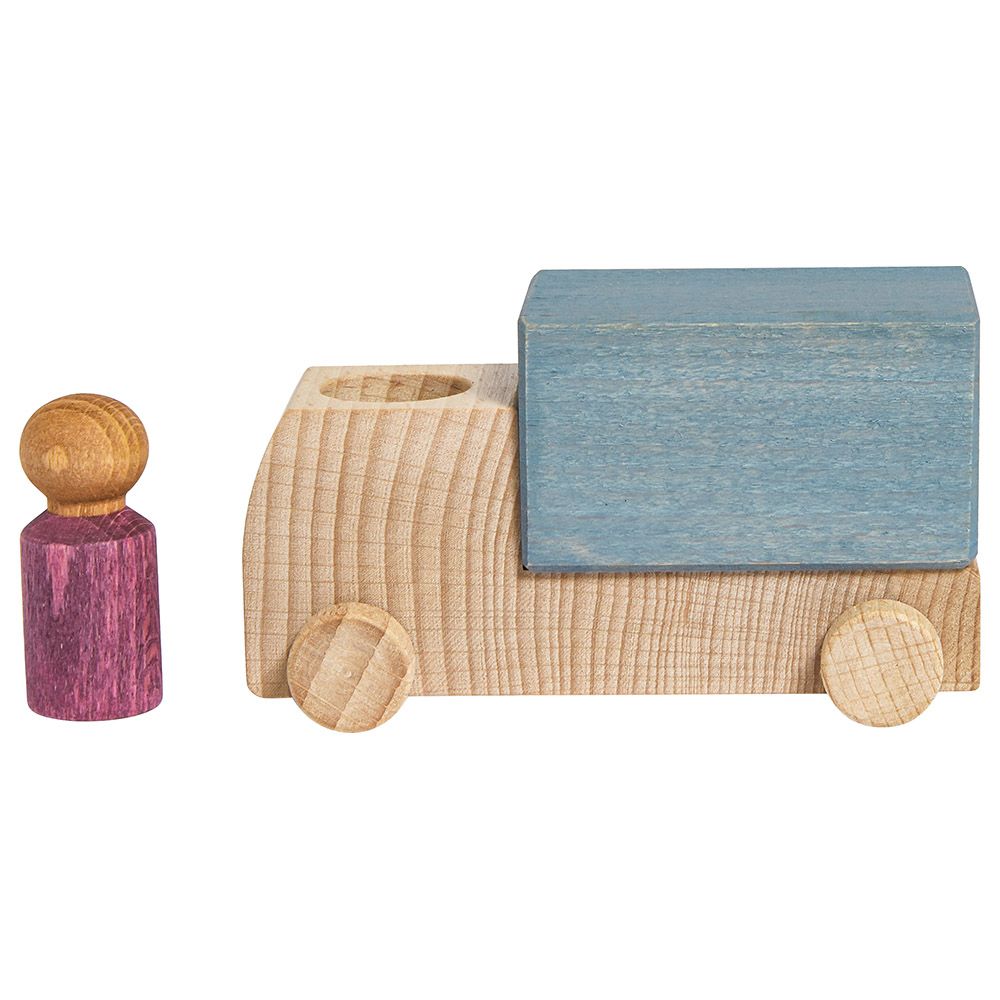 Lubulona - Wooden Truck With Driver - Grey