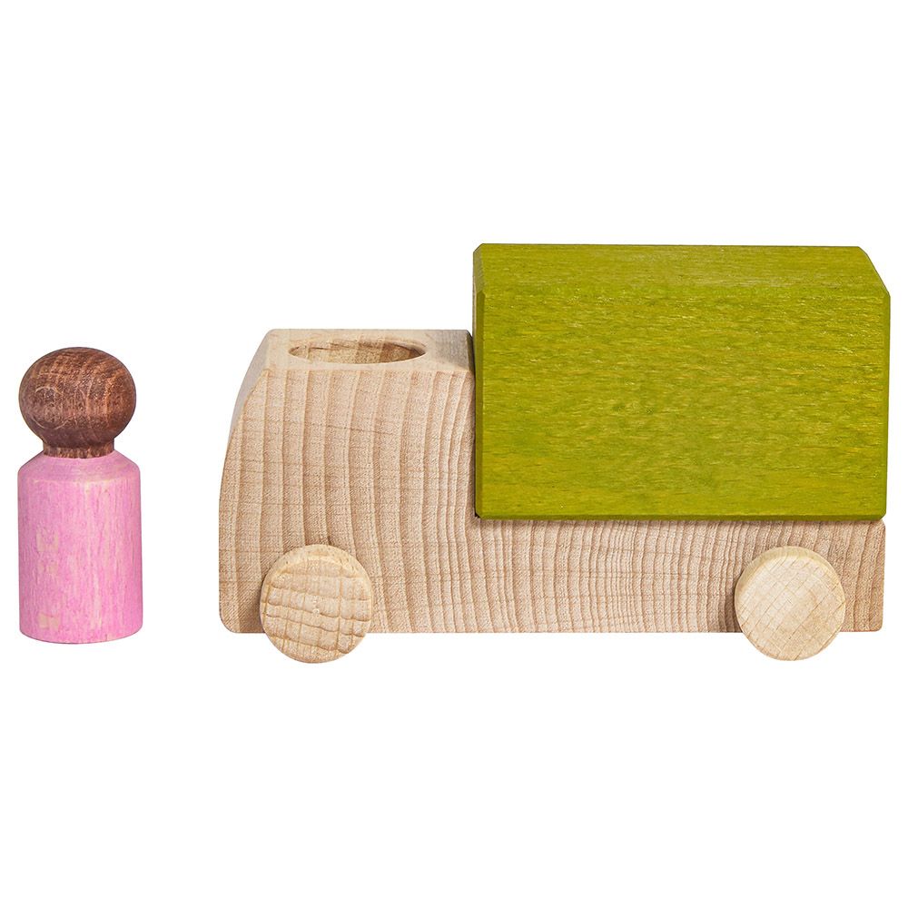 Lubulona - Wooden Truck With Driver - Lime