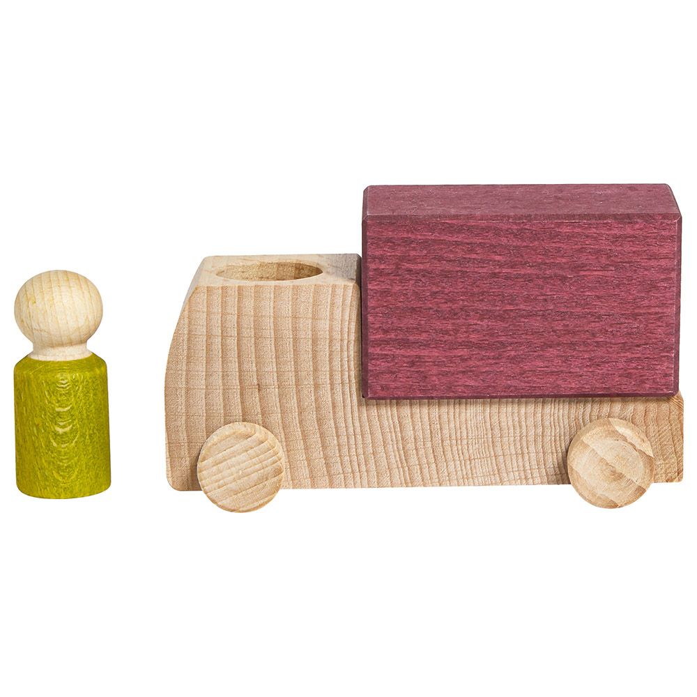 Lubulona - Wooden Truck With Driver - Plum