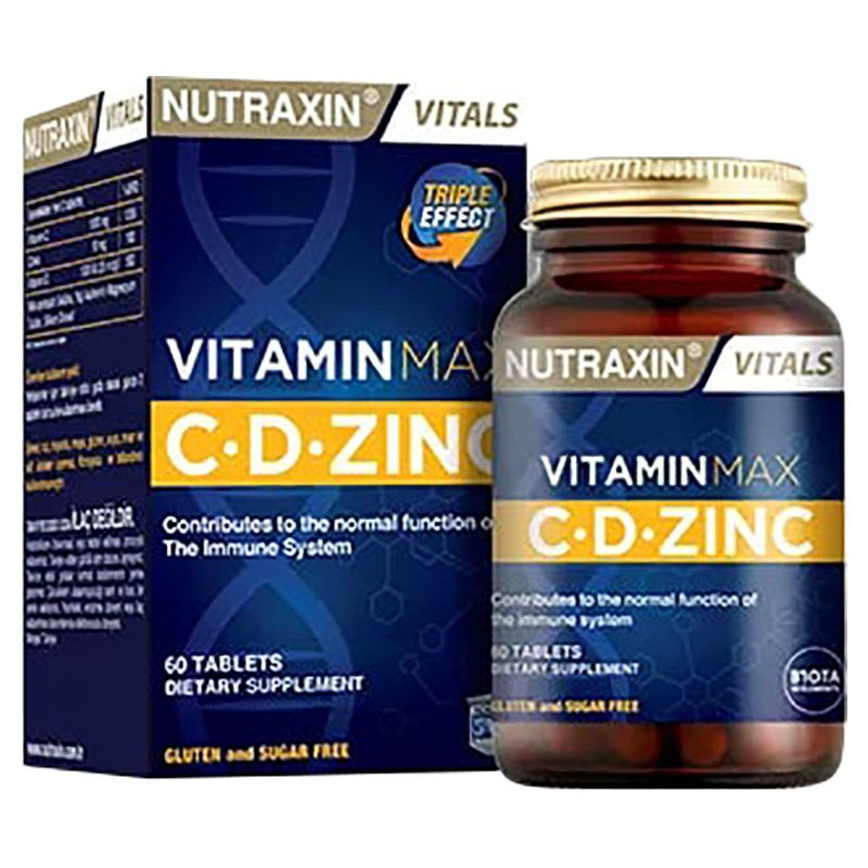 Nutraxin - Vitals Vitamin Max C+D+Zinc - 60pcs