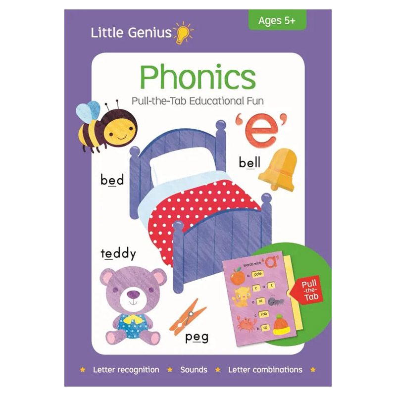 Little Genius - Phonics Pull The Tab Giant Flash Cards