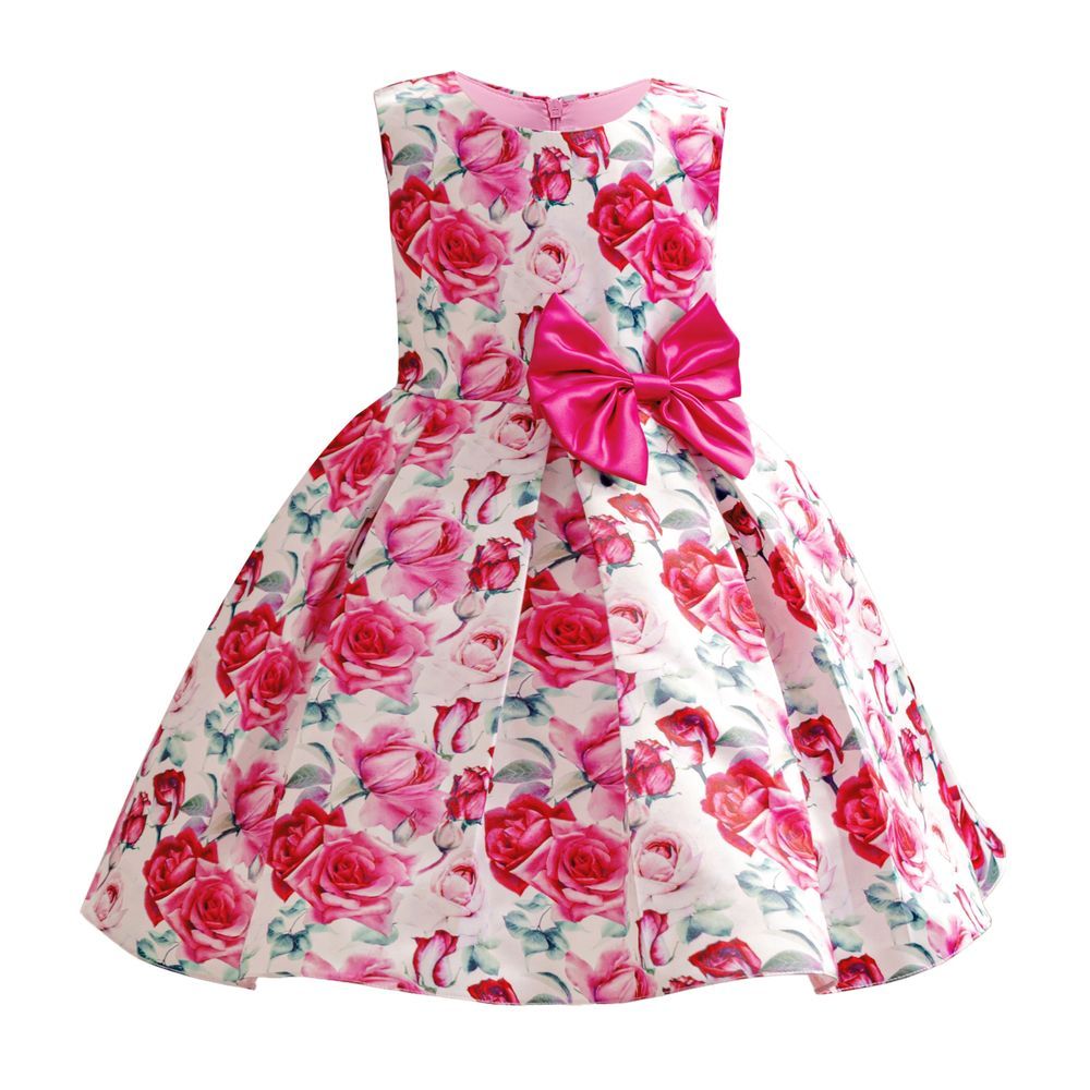 Sugar Rush - Floral Fit And Flare Dress - Pink