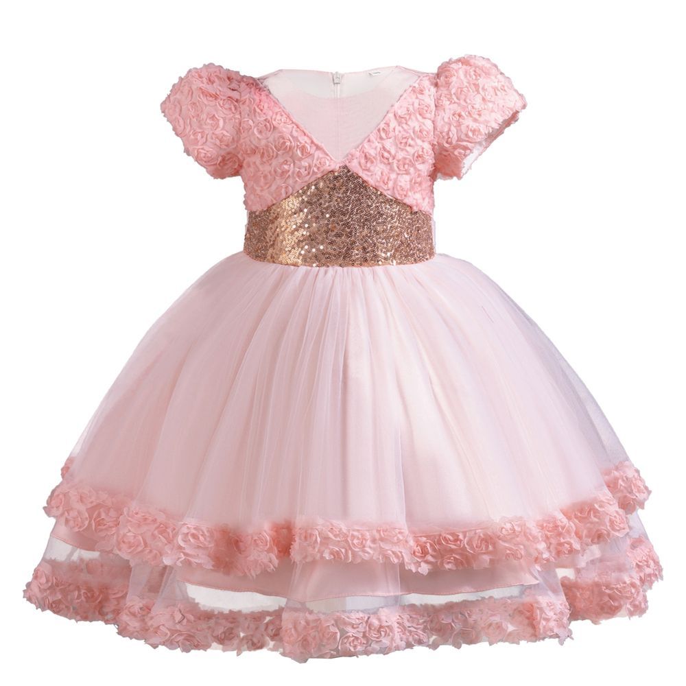 Sugar Rush - Solid Balloon Dress - Pink