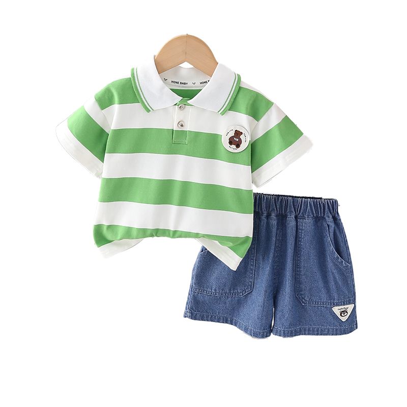 Sugar Rush - 2pc-Set - Striped T-Shirt And Shorts