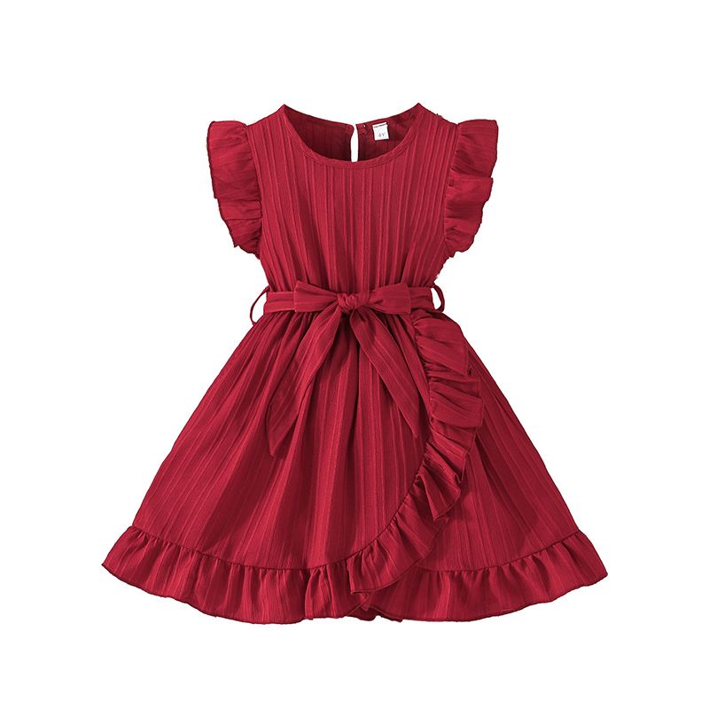 Sugar Rush - Solid Fit And Flare Dress - Maroon