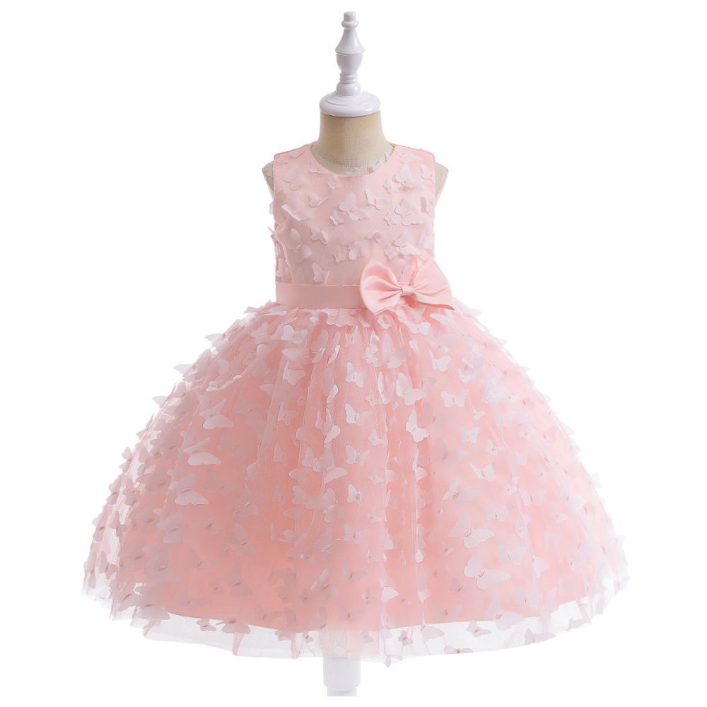 Sugar Rush - Embellished Sleeveless Party Dress - Pink