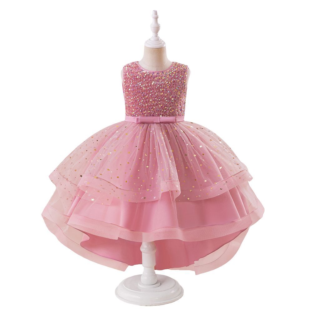 Sugar Rush - Sleeveless Embellished Party Dress - Pink