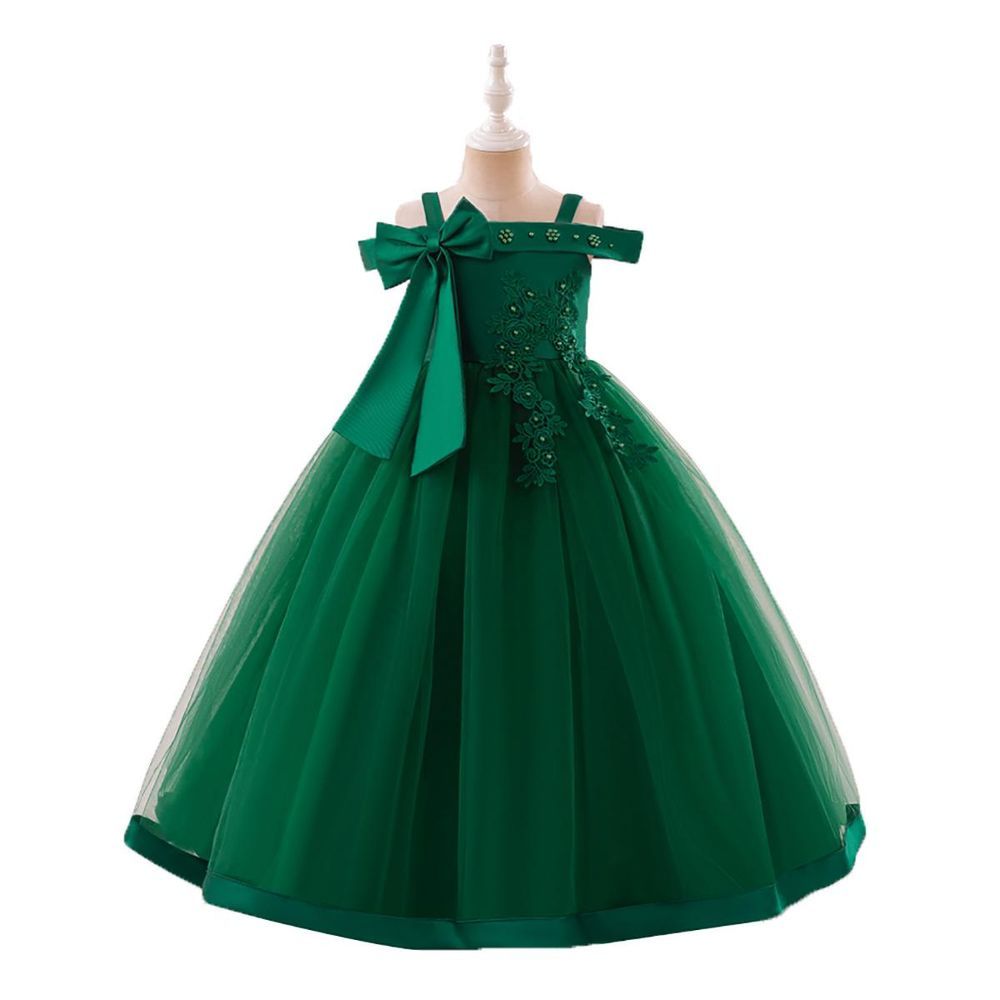 Sugar Rush - Embellished Off-Shoulder Party Dress - Green