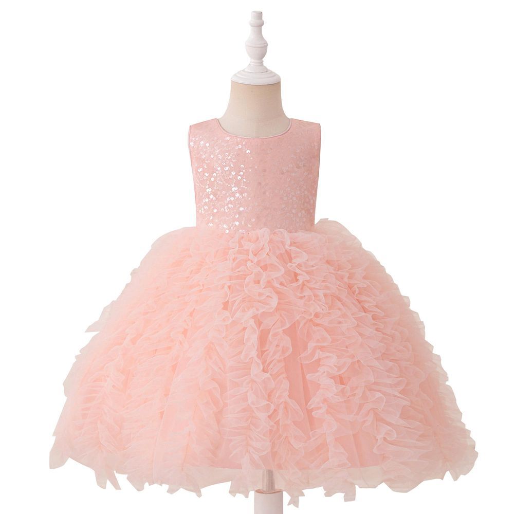 Sugar Rush - Sequin Detail Sleeveless Party Dress - Pink