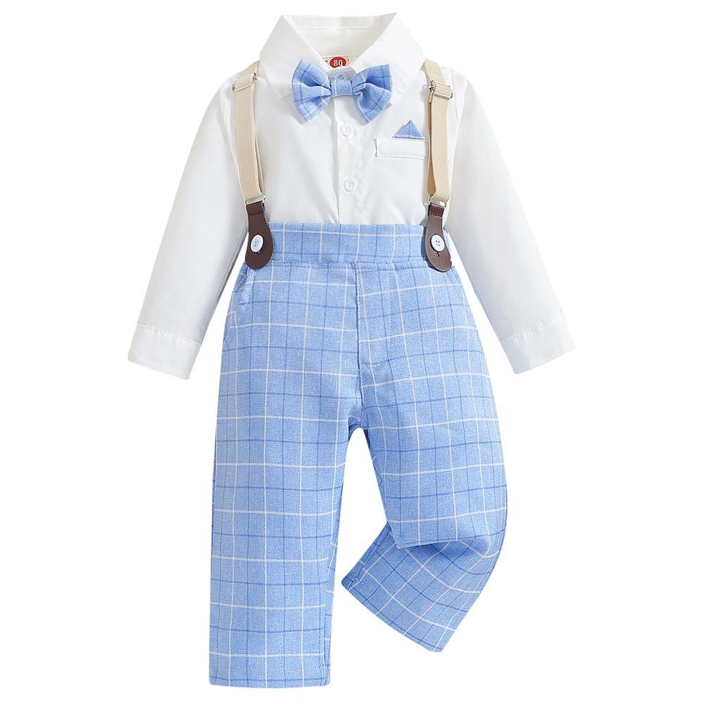 Sugar Rush - Checked Full Sleeves Combo Set - Blue