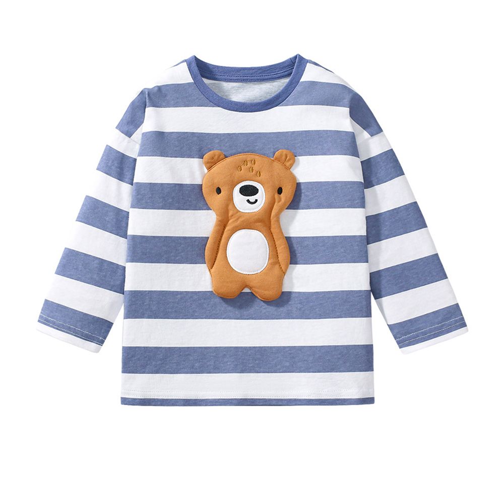 Sugar Rush - Striped Cotton T-Shirt - Blue/White