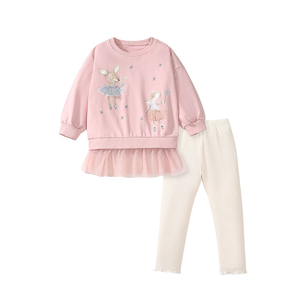 Sugar Rush - Top and Leggings Set - Pink - 2 Pcs