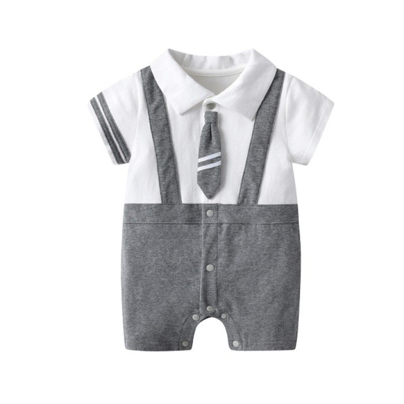 Sugar Rush - Boys' Short Sleeve Rompers - Grey