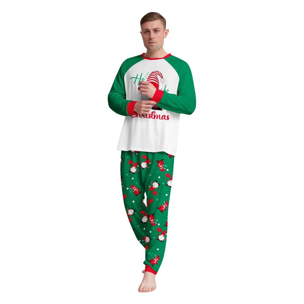 Sugar Rush - Men's Christmas Printed Regular Round Neck Full Sleeves Top & Bottom Set - Green