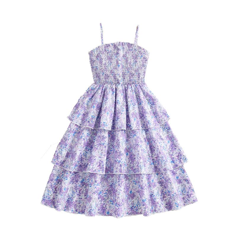 Sugar Rush - Floral A-Line Dress - Purple