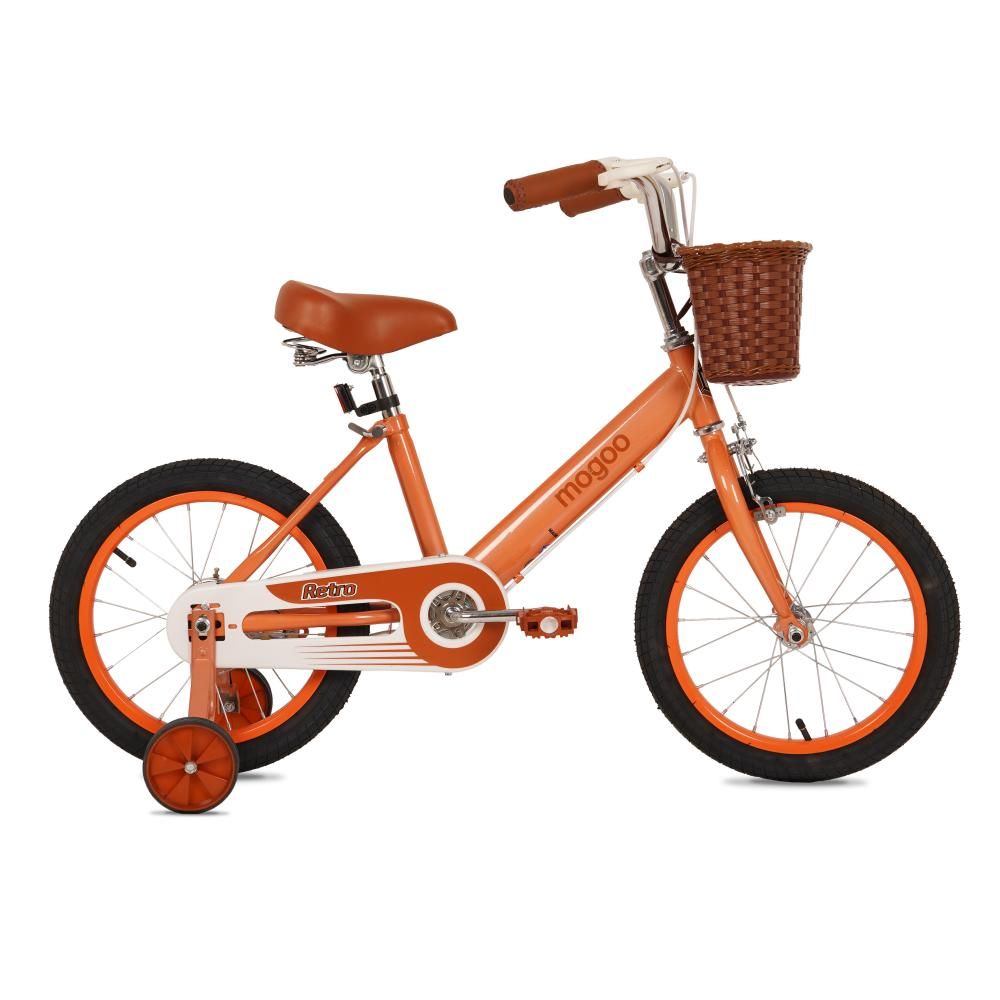 Mogoo - Retro Kids Bike - Orange - 12-Inch