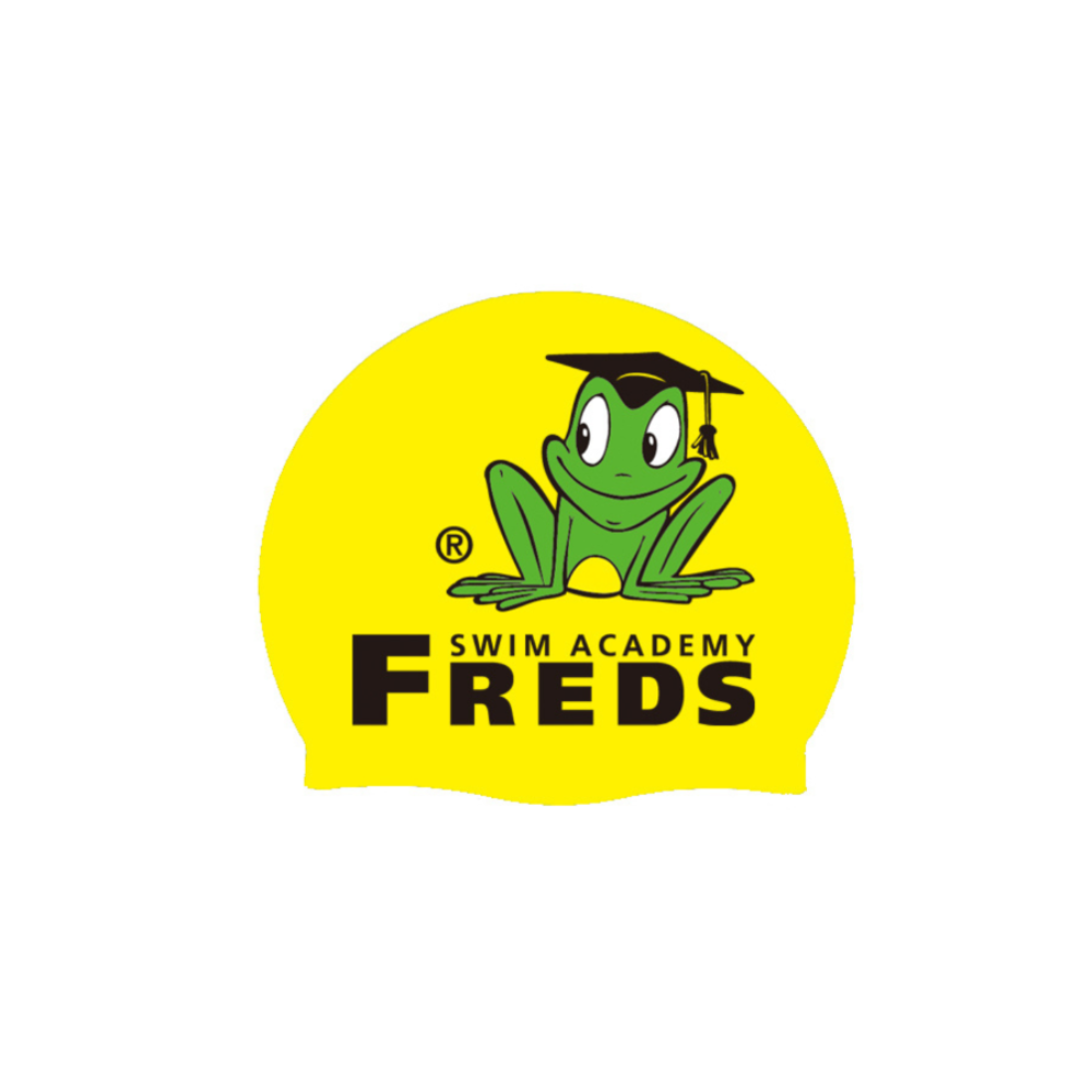 Freds Swim Academy - Kids Swimming Cap - Yellow