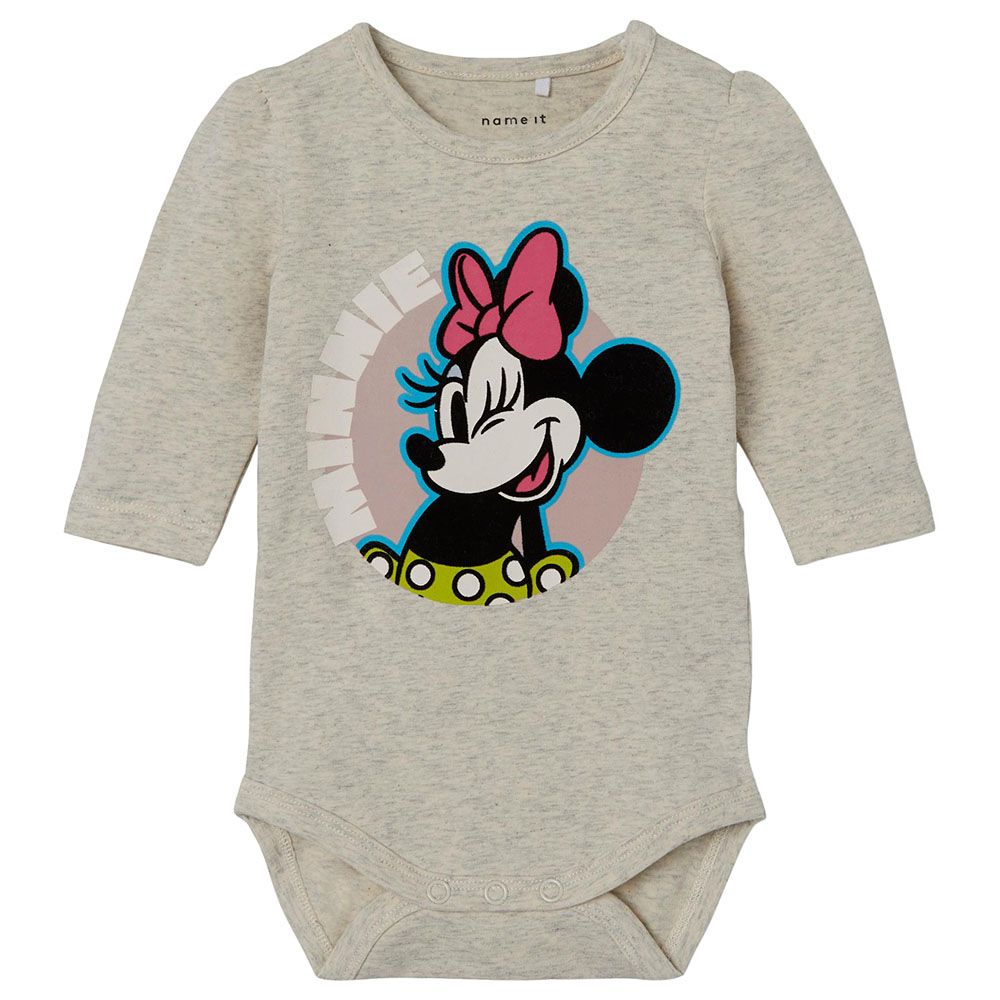 Name It - Minnie Long Sleeves Bodysuit - Peyote Melange