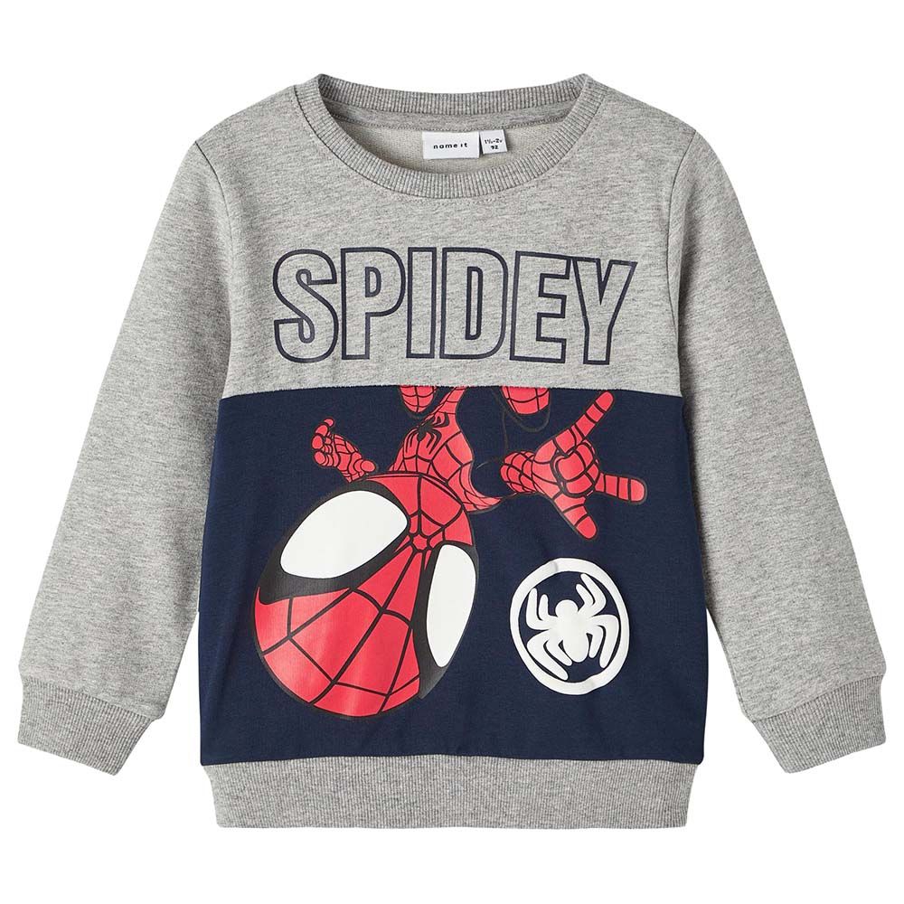 Name It - Spidey Sweatshirt - Grey Melange