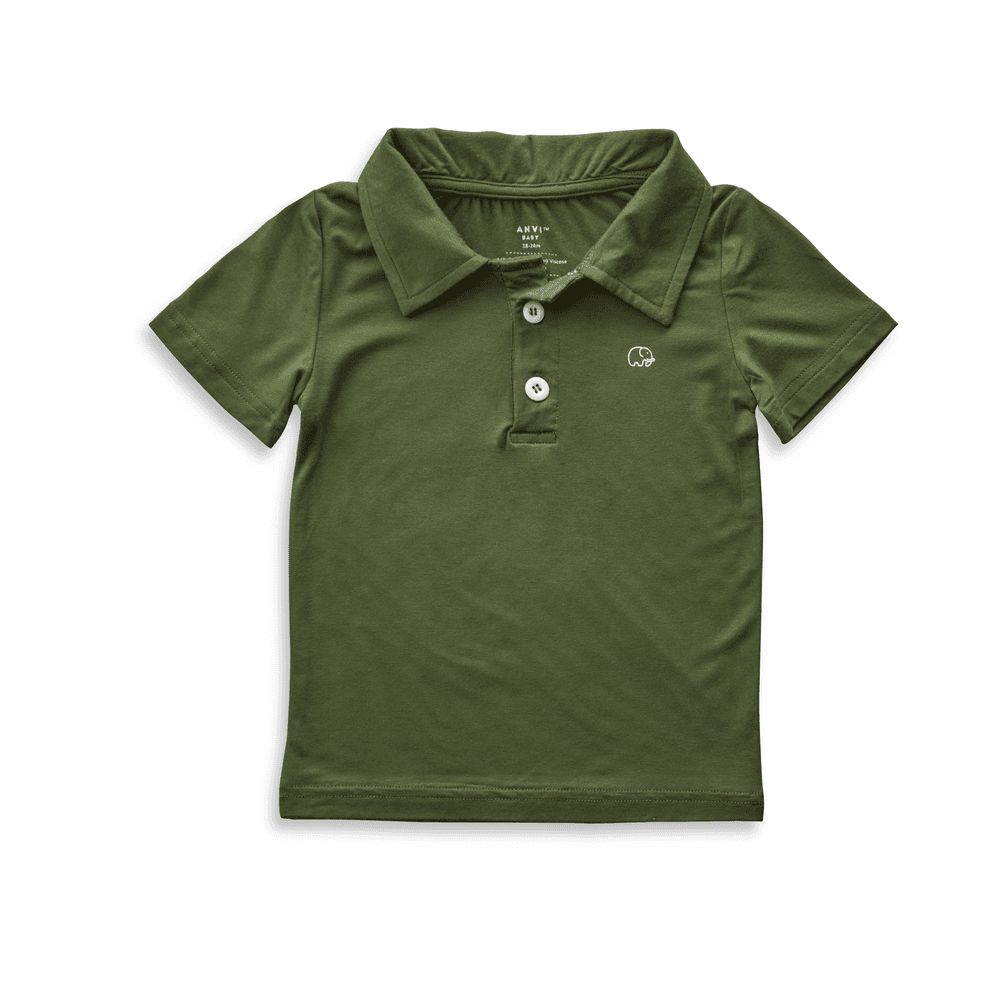 Anvi Baby - Short Sleeves Polo T-Shirt - Dark Green