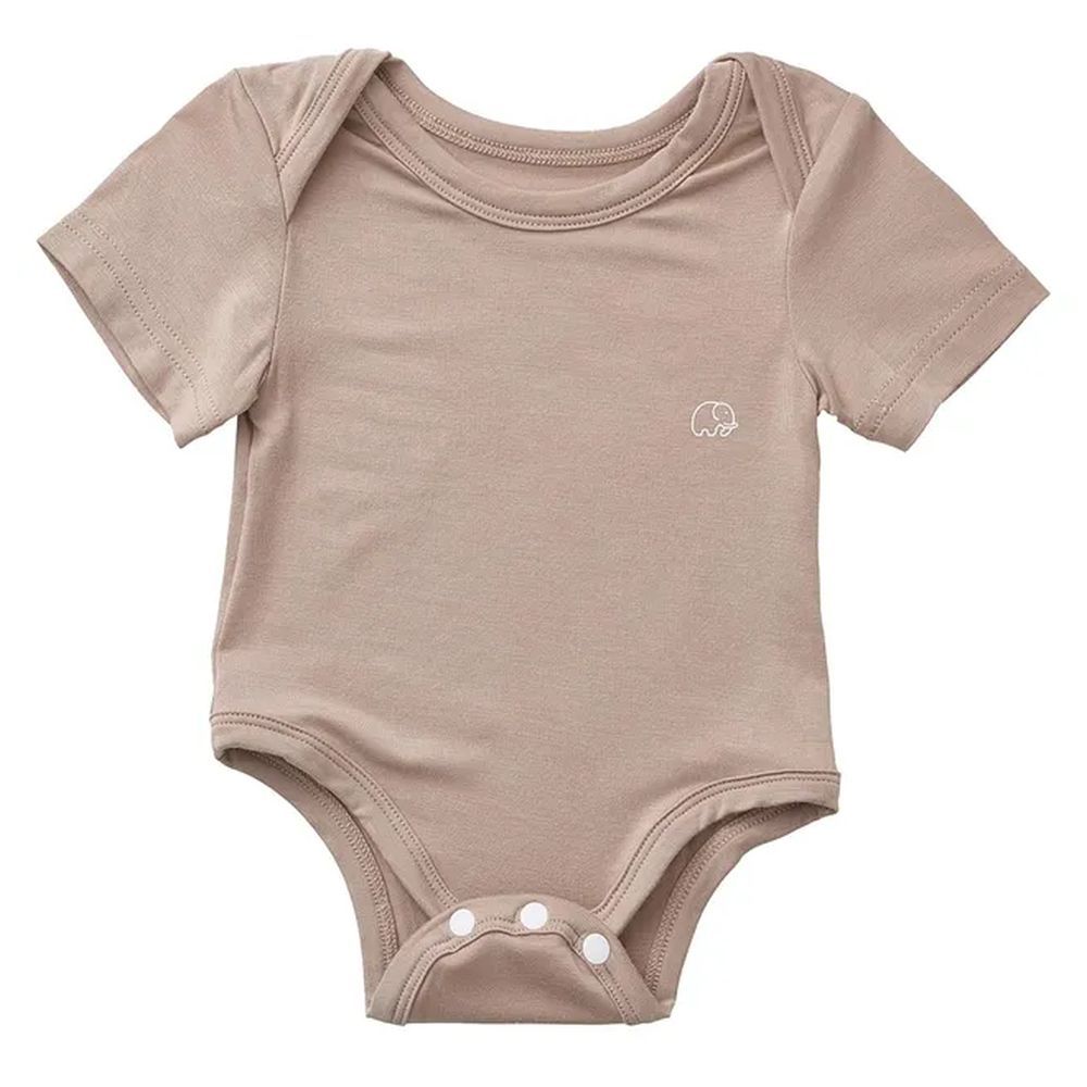 Anvi Baby - Organic Bamboo Spandex Bodysuit - Mocha