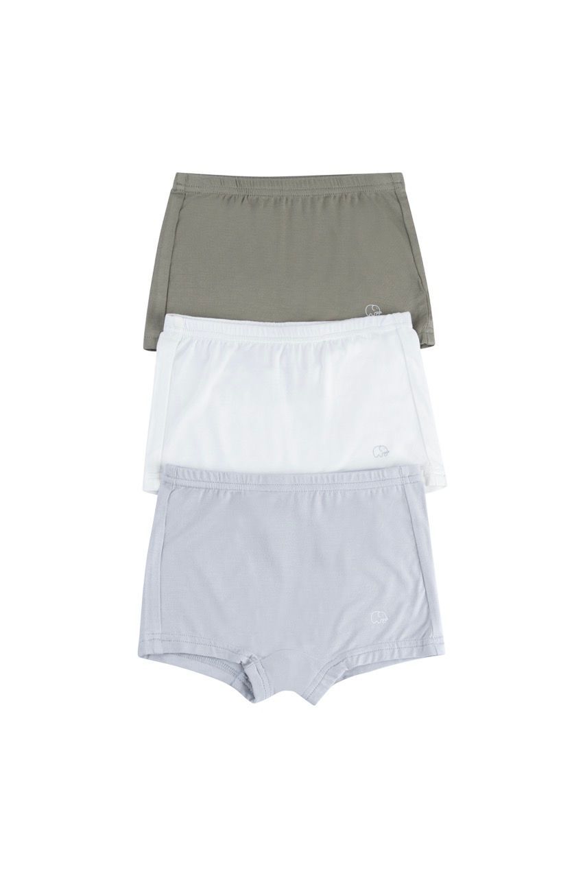 Anvi Baby - 3pc-Set - Organic Bamboo Briefs - Olive/White/Grey