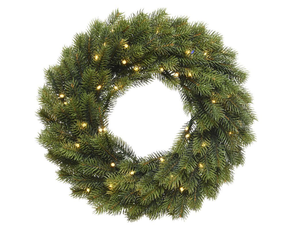 Kaemingk - Winnipeg Wreath - LED Battery Operated - Indoor and Outdoor