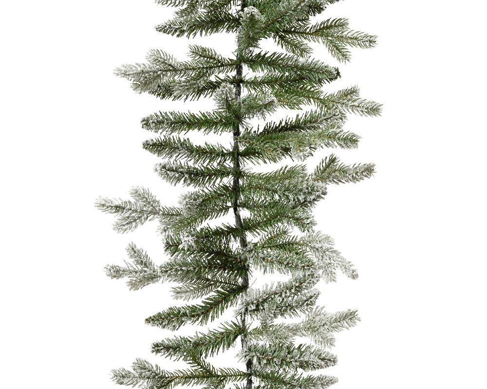 Kaemingk - Allison Snowy Indoor Garland - Green/White - 30 cm