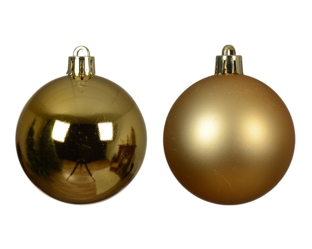 Kaemingk - Baubles Shatterproof Christmas Ornaments 8cm 6pcs - Gold