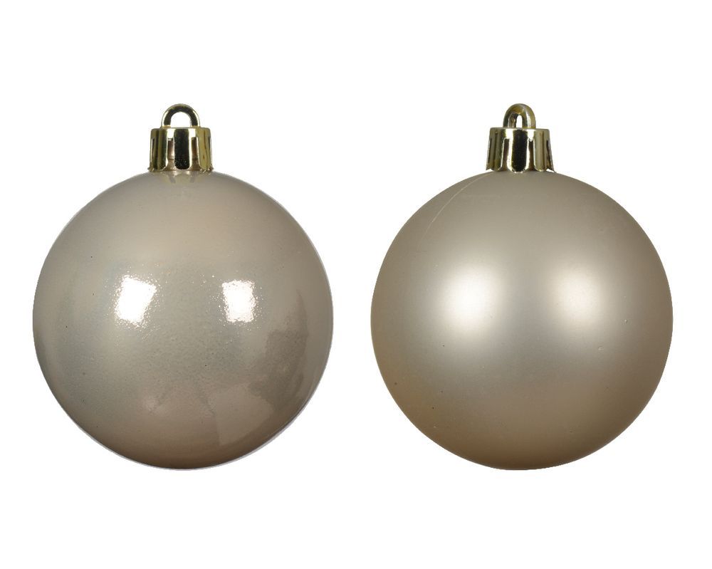 Kaemingk - Baubles Shatterproof Christmas Ornaments 8cm 6pcs - Pearl