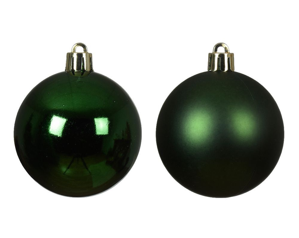 Kaemingk - Baubles Shatterproof Christmas Ornaments 10cm 6pcs - Pine Green