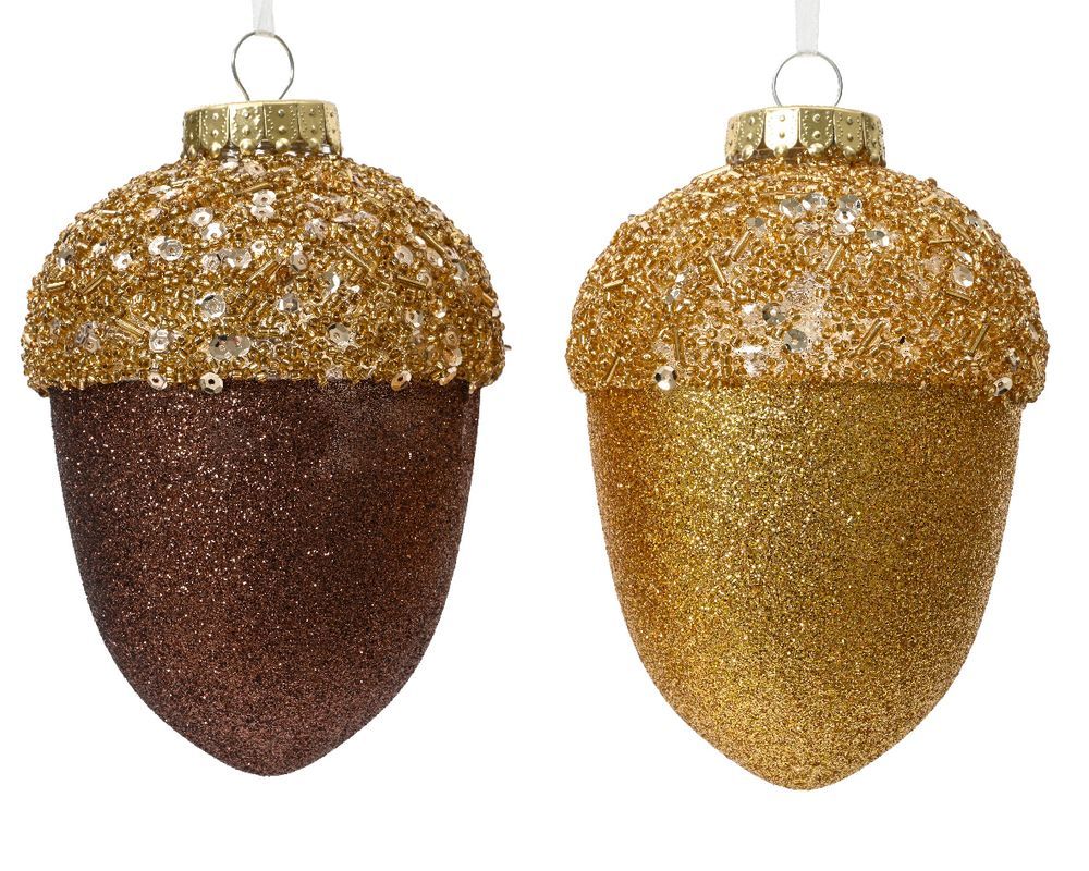 Kaemingk - Pinecone With Glitter Beads - Color May Vary - 1 Pc