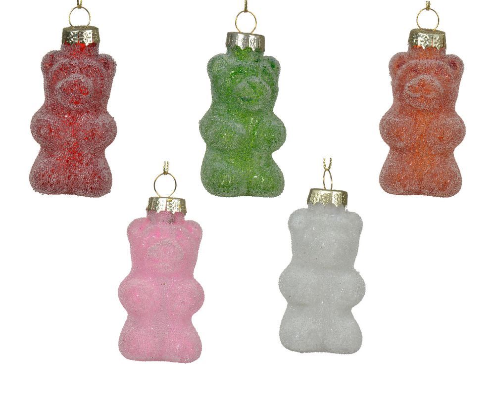 Kaemingk - Bear Glass With Beads All Over - Color May Vary - 1 Pc