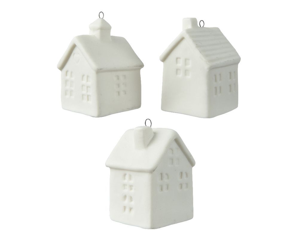 Kaemingk - Porcelain House - White - 1 Pc